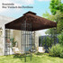 Zamjenski krov za paviljon 3 × 3 m, UPF30+, boja kafe