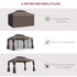 Paviljon s bočnim zidovima i mrežom 390 × 290 × 280 cm, boja kafe i crna