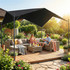 Pergola paviljon s kosim krovom 300 × 300 × 280 cm, tamnosiva