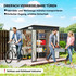 Vrtna kućica za alat od metala s 3 vrata 234 × 132 × 185 cm, tamnosiva