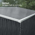 Vrtna kućica za alat od metala s 3 vrata 234 × 132 × 185 cm, tamnosiva