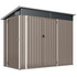 Metalna vrtna kućica za alat s 3 vrata 234 × 132 × 185 cm, svijetlosiva