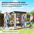 Metalna vrtna kućica za alat s 3 vrata 234 × 132 × 185 cm, svijetlosiva