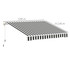 Tenda s ručnom kurblom 395 × 245 × 350 cm, plavo-bijela