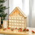 Adventski kalendar s 24 ladice i LED osvjetljenjem, boja drveta