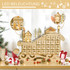 Adventski kalendar s 24 ladice i LED svjetlima, oblik sanki, prirodno drvo