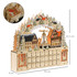 Adventski kalendar s 24 ladice i 18 LED lampica 45 × 9 × 42,5 cm, drvo