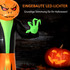 Napuhavajuća Halloween figura s glavom bundeve i LED svjetlom, crno-zelena