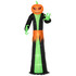 Napuhavajuća Halloween figura s glavom bundeve i LED svjetlom, crno-zelena