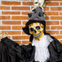 Halloween dekoracija duh mladoženja sa zvukom i svjetlećim očima, crna