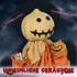 Halloween strašilo pokretno, sa zvukom i svjetlećim očima, narandžasto