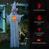 Halloween dekoracija duh sa zvukom, pokretom i LED svjetlima, bijela