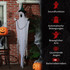 Viseća Halloween figura duha zatvorenika, pokretna, sa zvukom i crvenim očima