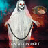 Halloween figura Žetelac 183 cm, animirana, sa zvukom i svjetlećim očima, siva