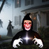 Napuhavajuća Halloween dekoracija Smrt s kosom, LED svjetla, crna