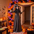Animirana vještica za Halloween u prirodnoj veličini sa zvukom, tamnosiva