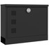 Poštansko sanduče metalno, s bravom, 36,5 × 11,5 × 29 cm, crno