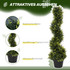Vještačka cedra u obliku spirale u saksiji, zelena