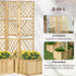 Vrtni paravan s 4 sanduka za cvijeće 133 × 62 × 165 cm, prirodna boja drveta