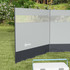 Zaklon od vjetra s prozirnim pojasom 440 × 140 cm, siva