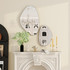 Set od 2 zidna ogledala u obliku oblutka 70 × 46 cm i 49,5 × 31 cm, crna