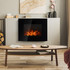 Električni zidni kamin s grijanjem 900/1800 W i 7 boja plamena, crni
