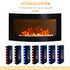 Zidni električni kamin s grijanjem 900/1800 W i LED plamenom, crni