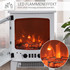 Električni kamin s grijanjem i LED efektom plamena 900/1800 W, bijeli