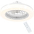 Plafonski ventilator s LED svjetlom i daljinskim upravljačem, 6 brzina, bijeli