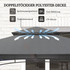 Paviljon za roštilj s policama i LED svjetlom 243 × 148 × 248 cm, tamnosiva