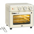 Mini pećnica 5 u 1, 20 L, 1400 W, s tajmerom 60 min, krem i srebrna