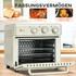 Mini pećnica 5 u 1, 20 L, 1400 W, s tajmerom 60 min, krem i srebrna