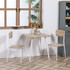 Trpezarijski set sa stolom i 2 stolice 70 × 70 × 76 cm, prirodna i bijela