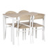 Trpezarijski set sa stolom i 4 stolice 100 × 63 × 76,5 cm, svijetlosiva i bijela