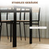 Trpezarijski set sa stolom i 4 stolice 100 × 63 × 76,5 cm, svijetlosiva