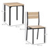 Trpezarijski set: stol i 2 stolice 60 × 60 × 76 cm, boja drveta i crna