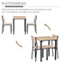 Trpezarijski set: stol i 2 stolice 60 × 60 × 76 cm, boja drveta i crna