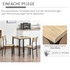 Trpezarijski set: stol i 2 stolice 60 × 60 × 76 cm, boja drveta i crna