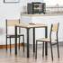 Trpezarijski set: stol i 2 stolice 60 × 60 × 76 cm, boja drveta i crna