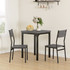 Trpezarijski set: stol 60 × 60 × 76 cm i 2 stolice, siva
