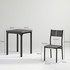 Trpezarijski set: stol 60 × 60 × 76 cm i 2 stolice, siva