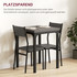 Trpezarijski set: stol 60 × 60 × 76 cm i 2 stolice, siva