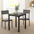 Trpezarijski set: stol 60 × 60 × 76 cm i 2 stolice, siva