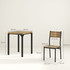 Set stola i 2 stolice 60 × 60 × 76 cm, MDF i metal, rustik smeđa