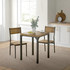 Set stola i 2 stolice 60 × 60 × 76 cm, MDF i metal, rustik smeđa