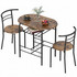 Trpezarijski set sa stolom i 2 stolice 80 × 52 × 76 cm, rustik smeđa