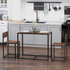 Set barskog stola i 2 stolice 90 × 47 × 76 cm, smeđa i crna