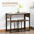 Set barskog stola i 2 stolice 90 × 47 × 76 cm, smeđa i crna