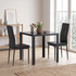 Set za trpezariju sa stolom i 2 stolice 75 × 75 × 75 cm, crni