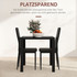 Set za trpezariju sa stolom i 2 stolice 75 × 75 × 75 cm, crni